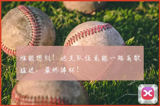 谁能想到！这支队伍竟能一路高歌猛进，最终捧杯！